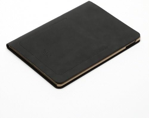 Zenus iPad Air 2 Leather Case, Italian Genuine Leather, Black Tesoro Diary